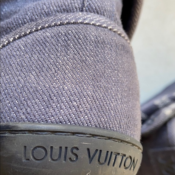 LOUIS VUITTON Monogram Denim High Top Sneakers - Picture 11 of 14